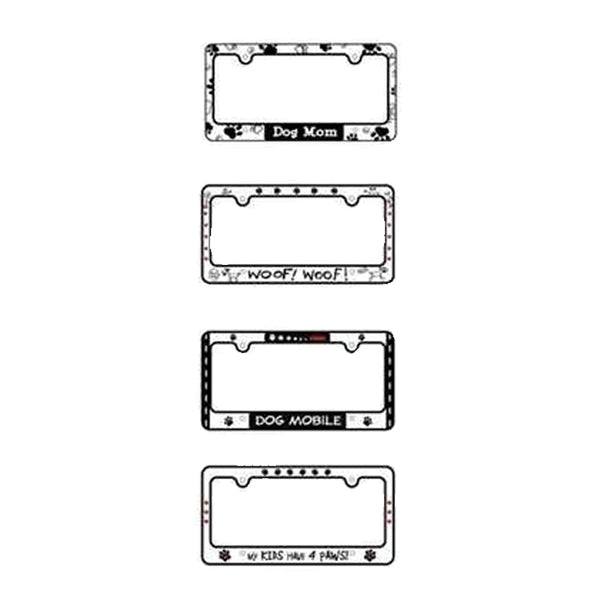 Dog Themed Car License Plate Covers - 4 styles