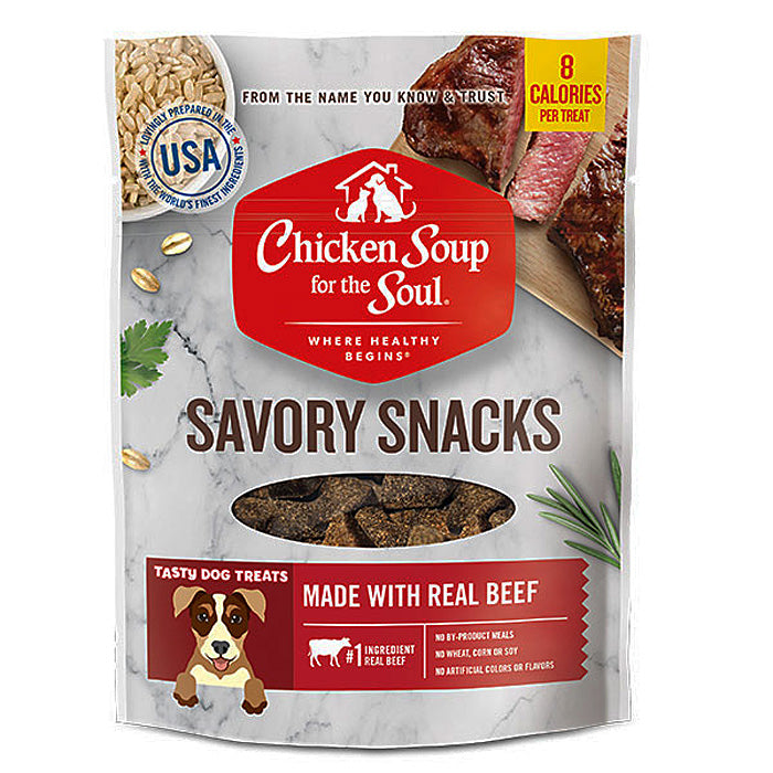 Savory Snacks Soft & Chewy Dog Treat - Beef or Chicken Flavors