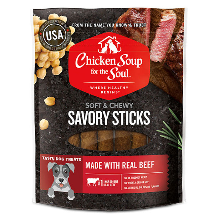Savory Sticks Soft & Chewy Dog Treat - Beef or Chicken Flavors