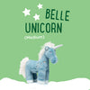 Belle the Plush Holiday Unicorn Dog Toy