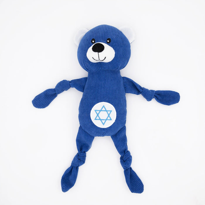 Hanukkah Corduroy Cuddlerz Bear Dog Toy