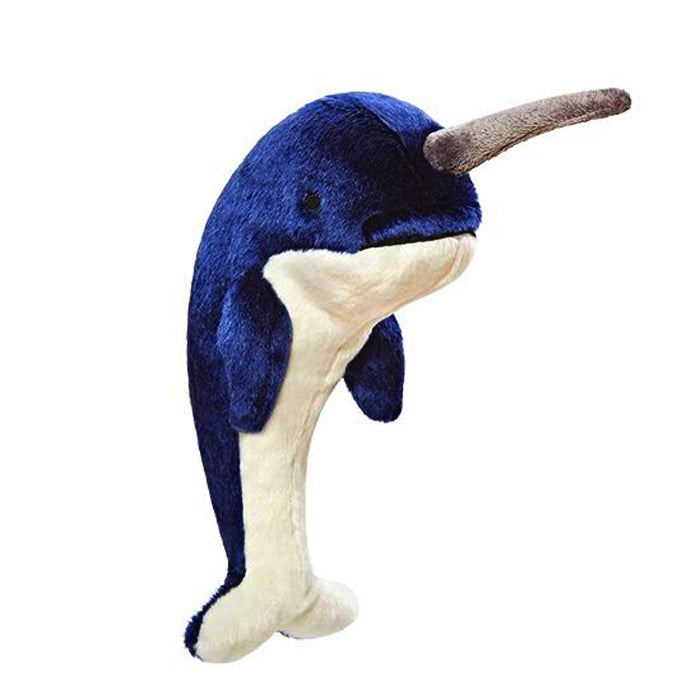 Blue Narwhal Plush Dog Toy