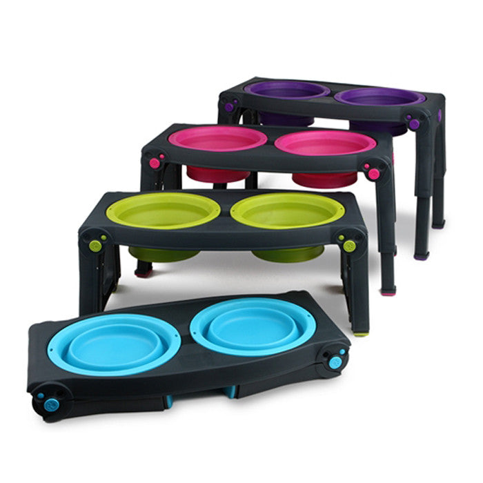 Elevated Adjustable Height Pet Feeder