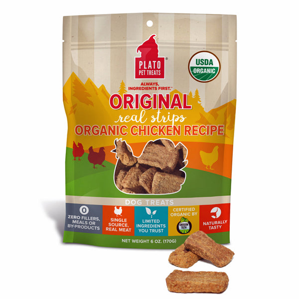 Plato Real Strips Dog Treats<br>4 flavors